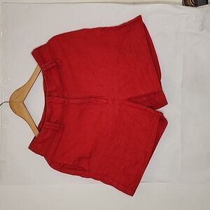 Country Road Red‎ Organic French Linen Shorts size 10